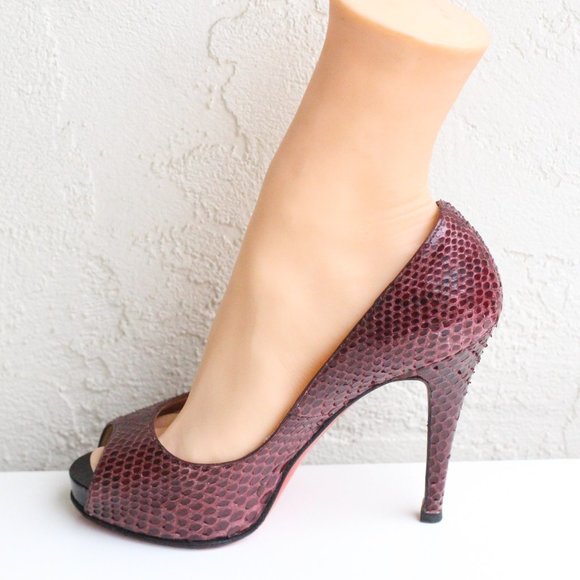 Christian Louboutin Purple Very Prive Python - Picture 4 of 10